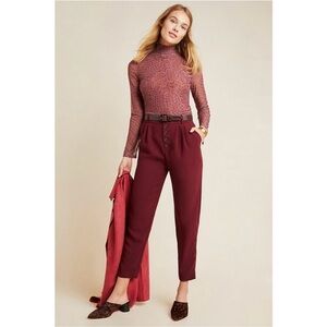 NEW Anthropologie Sasha Button Fly Tapered Pant